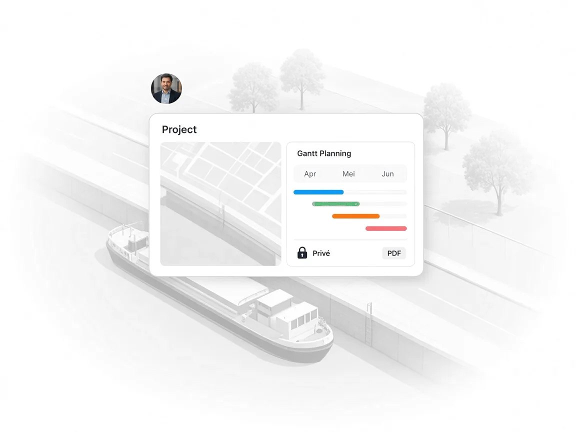 Eén project met kaart en planning